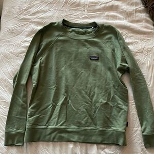 Patagonia Organic Cotton Sweatshirt in Olive Green